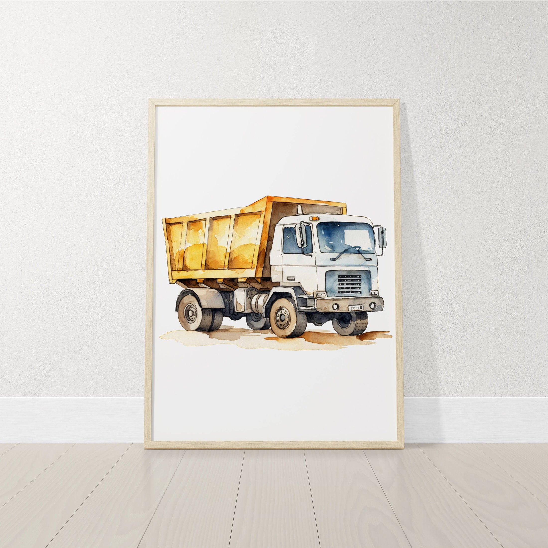 Vehicles Wall Art Set | Transport Nursery Prints | Available in Sets of 9, 6, 4, or 3 for Boys' Room - RoseRowanDesign