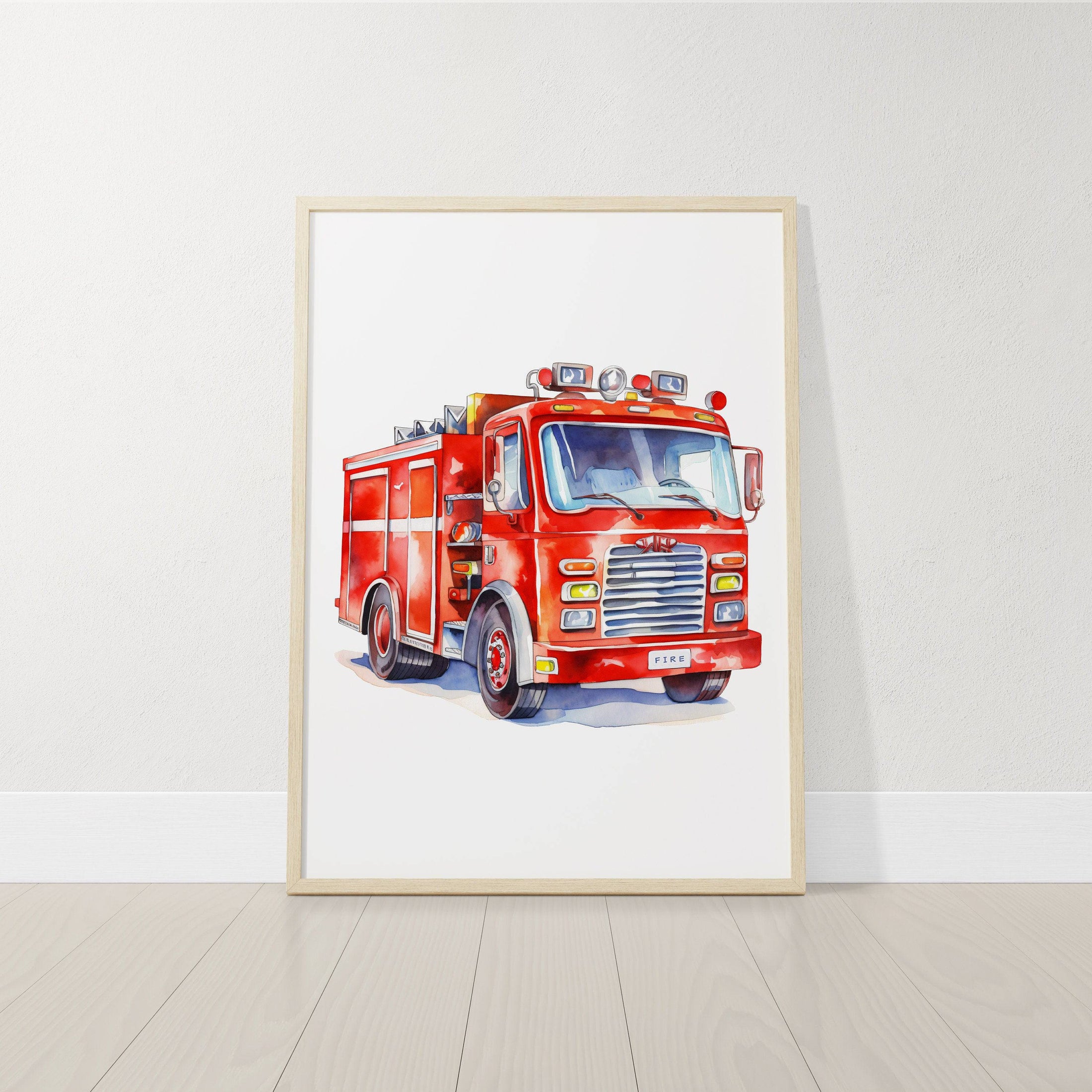 Vehicles Wall Art Set | Transport Nursery Prints | Available in Sets of 9, 6, 4, or 3 for Boys' Room - RoseRowanDesign