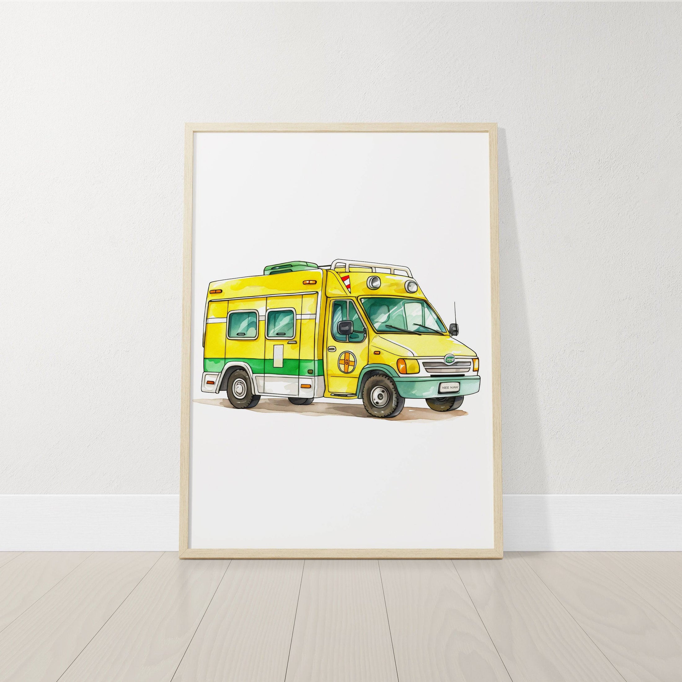 Vehicles Wall Art Set | Transport Nursery Prints | Available in Sets of 9, 6, 4, or 3 for Boys' Room - RoseRowanDesign