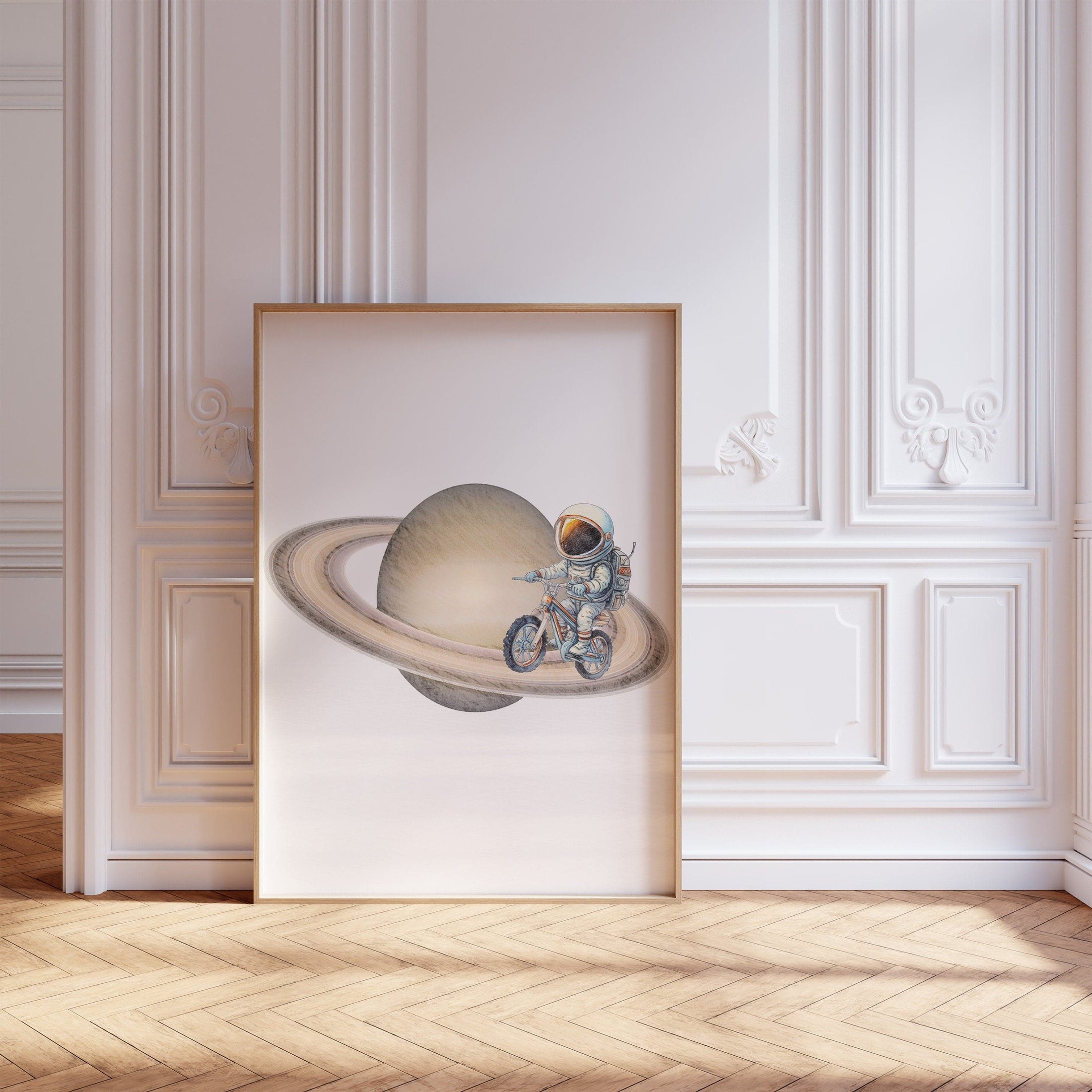 Space Nursery Prints | Set of 3 | Solar System & Astronaut Decor for Boys' Room - RoseRowanDesign