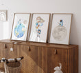 Load image into Gallery viewer, Space Nursery Prints | Set of 3 | Solar System & Astronaut Wall Art for Boys' Room - RoseRowanDesign
