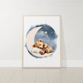 Load image into Gallery viewer, Teddy Bear Nursery Prints | Set of 3 | Boho Wall Art for Baby Boys' or Gender-Neutral Nursery - RoseRowanDesign
