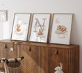 Load image into Gallery viewer, Teddy Nursery Prints | Set of 3 | Personalised Wall Art for childs' Room - RoseRowanDesign
