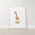 Load image into Gallery viewer, Watercolor Safari Animal Prints | Set of 6 | Neutral Nursery Wall Art for Baby's Room - RoseRowanDesign
