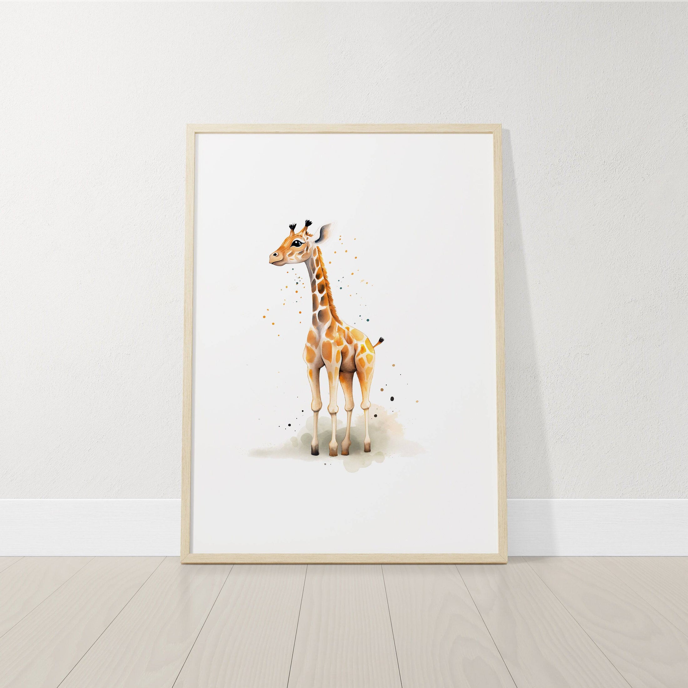 Watercolor Safari Animal Prints | Set of 6 | Neutral Nursery Wall Art for Baby's Room - RoseRowanDesign