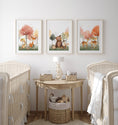 Load image into Gallery viewer, Woodland Animal Nursery Prints | Set of 3 | Blossom Tree & Forest Decor for Unisex Kids' Room - RoseRowanDesign
