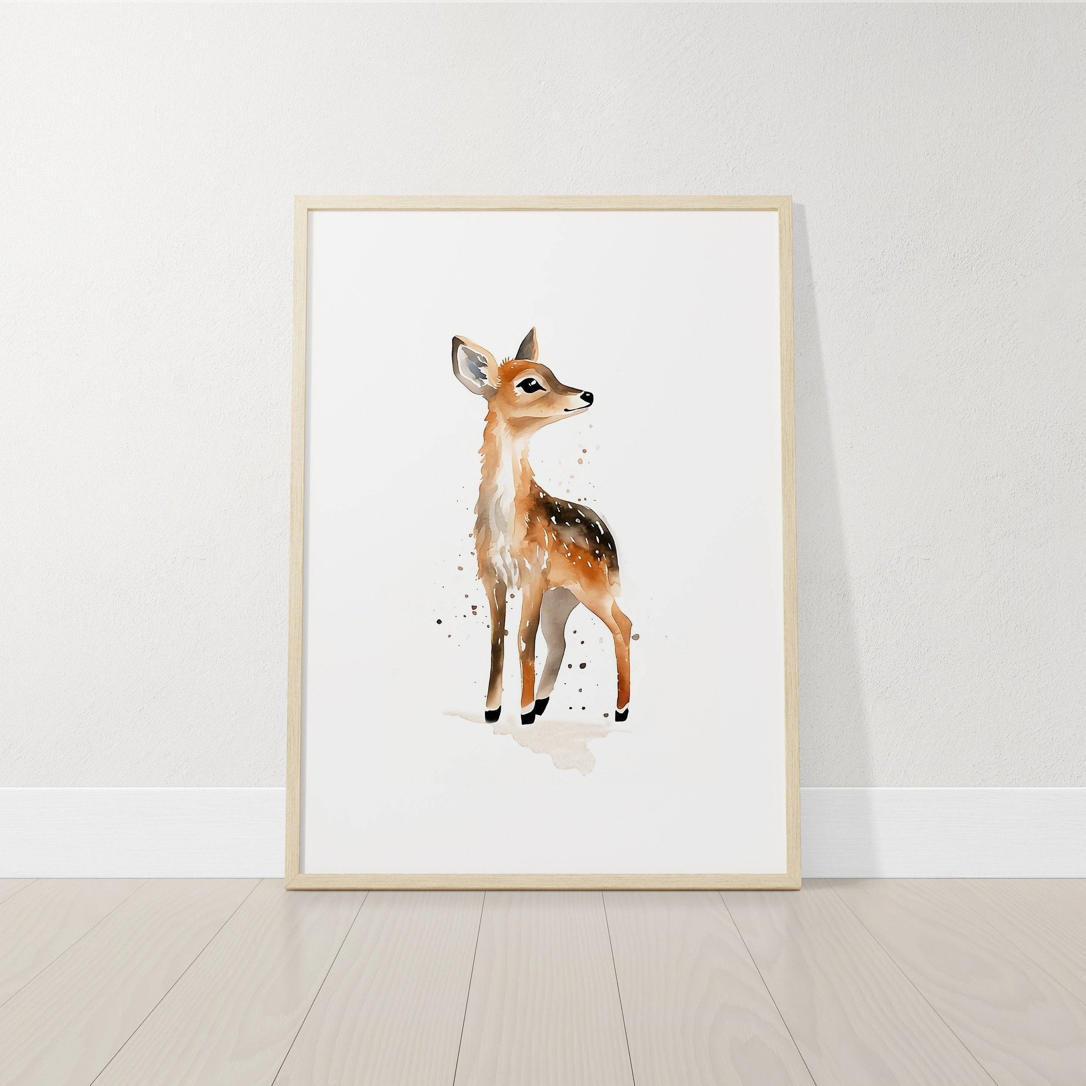 Woodland Animal Nursery Wall Prints | Set of 3 | Neutral Forest & Boho Decor for Baby's Room - RoseRowanDesign