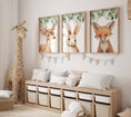 Load image into Gallery viewer, Woodland Animal Nursery Wall Prints | Set of 3 | Neutral Forest & Boho Playroom Decor - RoseRowanDesign
