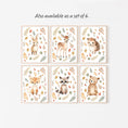 Load image into Gallery viewer, Woodland Animal Nursery Wall Prints | Set of 3 | Neutral Forest & Botanical Decor for Baby's Room - RoseRowanDesign
