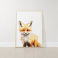Load image into Gallery viewer, Woodland Animal Nursery Wall Prints | Set of 3 | Neutral Forest Theme for Baby's Room - RoseRowanDesign
