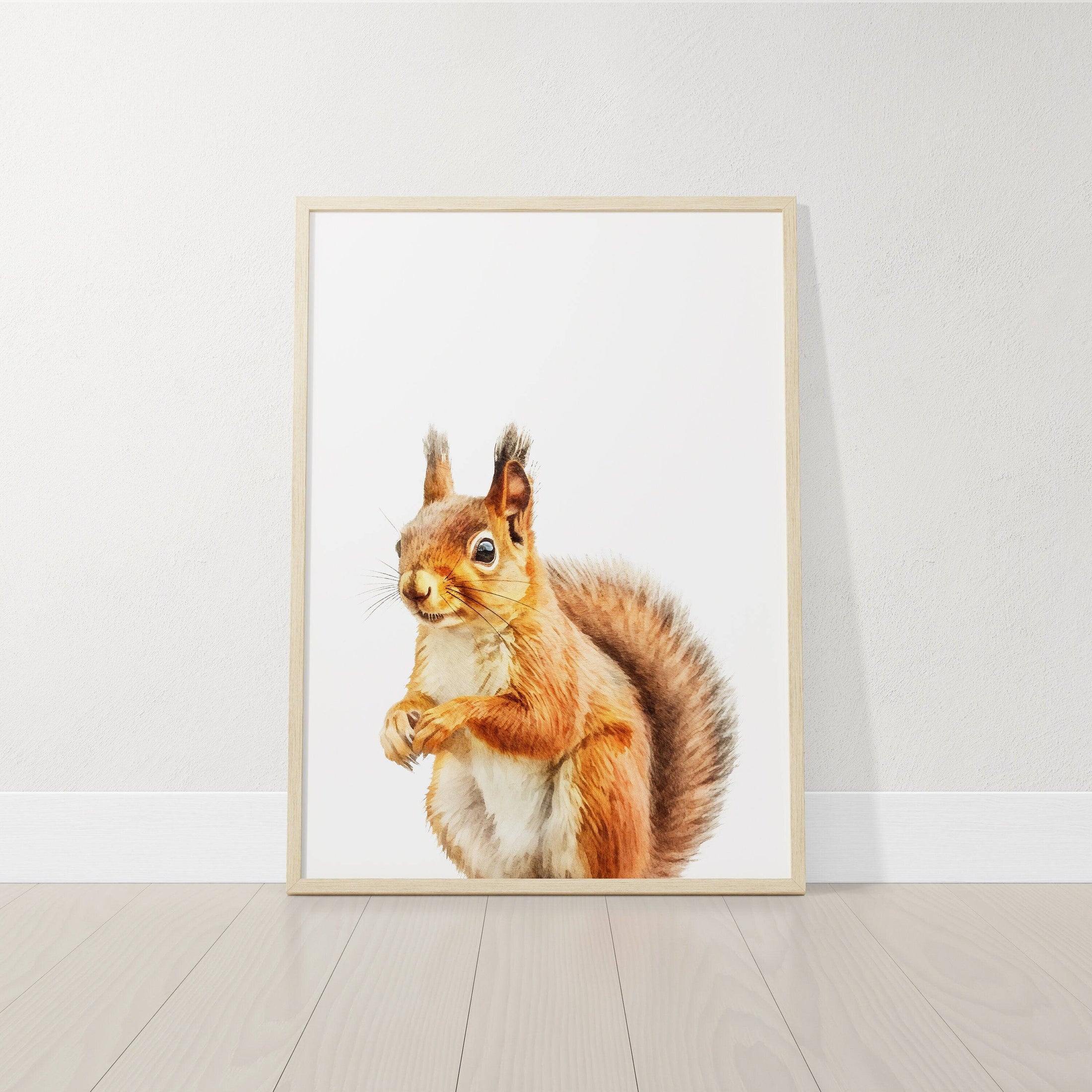 Woodland Animal Nursery Wall Prints | Set of 3 | Neutral Forest Theme for Baby's Room - RoseRowanDesign