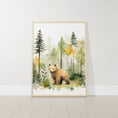 Load image into Gallery viewer, Woodland Bear Nursery Prints | Set of 3 | Forest Adventure Wall Art for Unisex Nursery - RoseRowanDesign
