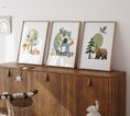 Load image into Gallery viewer, Woodland  Nursery Prints | Set of 3 | Personalised Wall Art for Childs' Room - RoseRowanDesign
