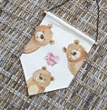Load image into Gallery viewer, Personalised Peek-a-Boo Bear Name Pennant Wall Flag | Nursery & Kids Room Decor - RoseRowanDesign
