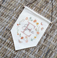 Load image into Gallery viewer, Personalised Wildflower Name Pennant | Kids Room Banner & Nursery Wall Flag - RoseRowanDesign

