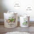 Load image into Gallery viewer, Farm Theme Personalised Toy Trug for Nursery or Kids Room Storage - RoseRowanDesign
