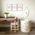 Load image into Gallery viewer, Wildflower Themed Personalised Toy Trug for Kids Room or Nursery - RoseRowanDesign
