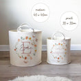 Load image into Gallery viewer, Wildflower Themed Personalised Toy Trug for Kids Room or Nursery - RoseRowanDesign
