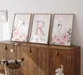 Load image into Gallery viewer, Pink Swans Personalised Set of 3 Prints | Wall Art for Nursery, Bedroom or Playroom - RoseRowanDesign
