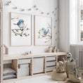 Load image into Gallery viewer, Birds Wall Art | Set of 2 Nursery Prints | Gender Neutral Decor for Baby’s Room
