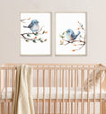 Load image into Gallery viewer, Birds Wall Art | Set of 2 Nursery Prints | Gender Neutral Decor for Baby’s Room
