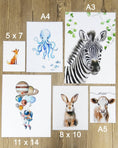 Load image into Gallery viewer, Boho Nursery Prints | Set of 3 Rainbow & Wildflower Art for Baby Girls' Bedroom - RoseRowanDesign
