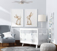 Load image into Gallery viewer, Bunny Prints for Nursery | Set of 2 Rabbit Wall Art | Gender Neutral Kids Room Decor - RoseRowanDesign
