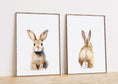Load image into Gallery viewer, Bunny Prints for Nursery | Set of 2 Rabbit Wall Art Prints | Neutral Nursery Decor - RoseRowanDesign
