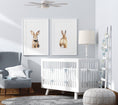 Load image into Gallery viewer, Bunny Prints for Nursery | Set of 2 Rabbit Wall Art Prints | Neutral Nursery Decor - RoseRowanDesign
