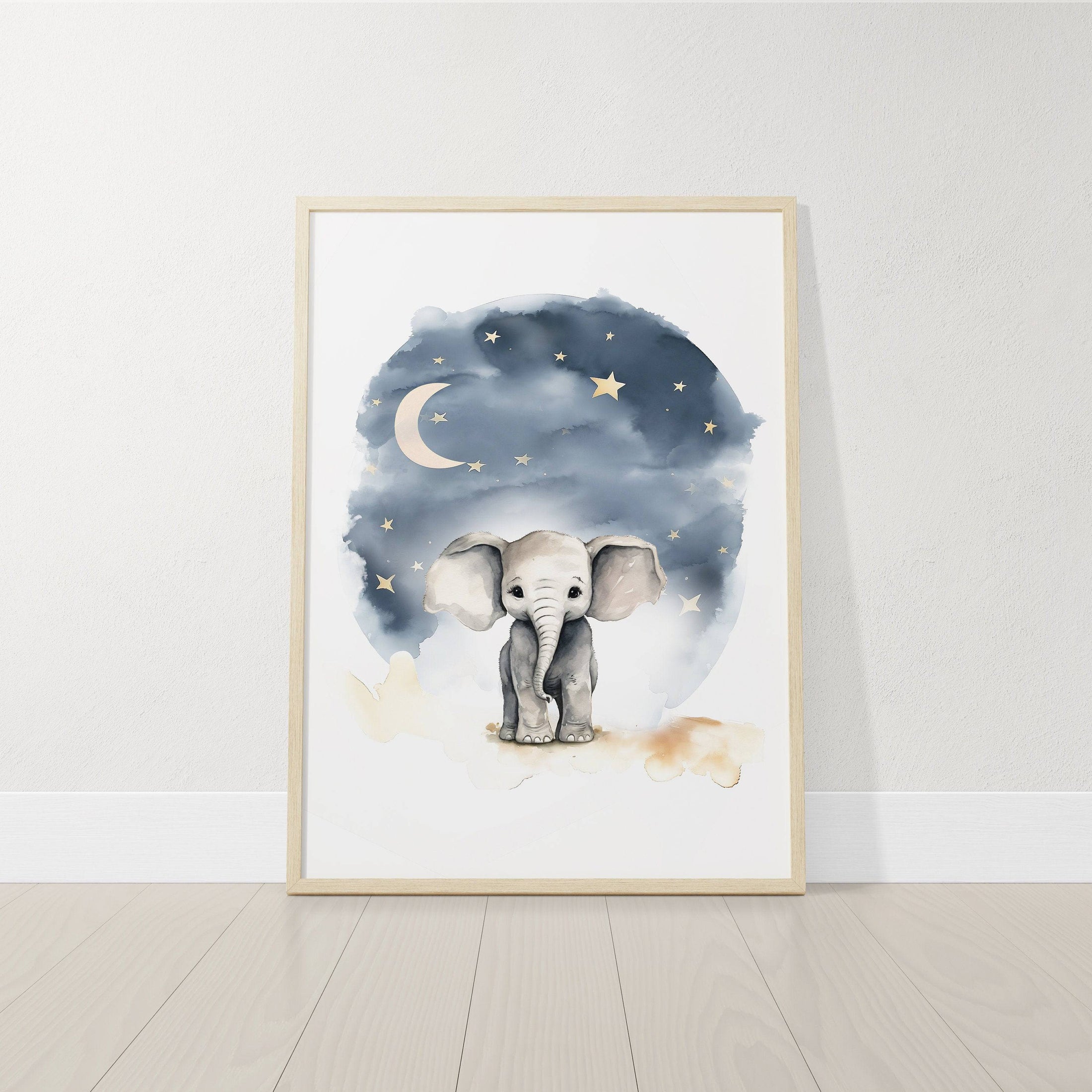 Elephant Nursery Prints | Set of 3 Wall Art for Boys & Girls | Boho Decor | Gender Neutral - RoseRowanDesign