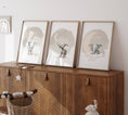 Load image into Gallery viewer, Elephant Theme Kids Wall Art | Beige | Set of 3 Nursery Prints - RoseRowanDesign
