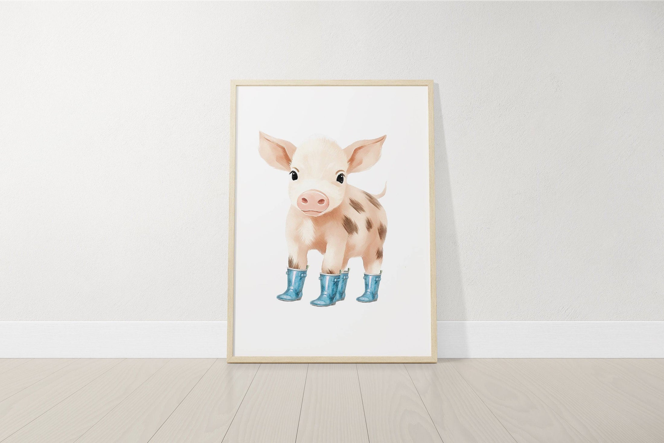 Farm Animal Nursery Prints | Set of 3 Farm Theme Wall Art for Babies Room & Playroom - RoseRowanDesign