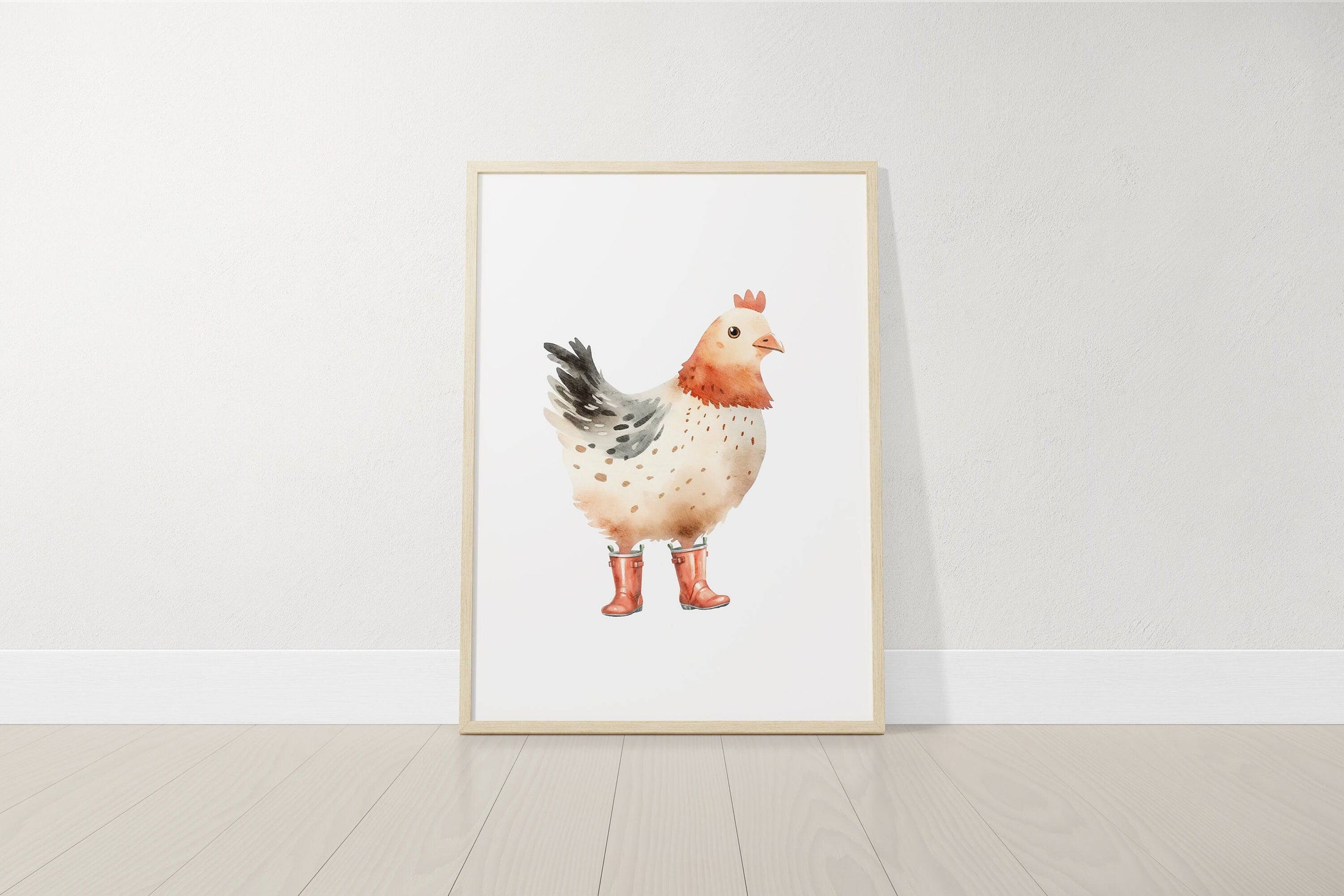 Farm Animal Prints for Nursery | Set of 6 Wall Art Prints for Baby Room | Barnyard Decor - RoseRowanDesign
