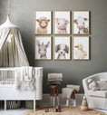 Load image into Gallery viewer, Farm Animal Prints | Set of 6 Nursery Wall Art | Gender Neutral Decor for Babies & Playrooms - RoseRowanDesign
