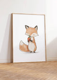 Load image into Gallery viewer, Fox, Bunny & Bear Nursery Prints | Neutral Woodland Decor | Unisex Animal Wall Art - RoseRowanDesign
