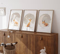 Load image into Gallery viewer, Fox Theme Kids Wall Art | Beige | Set of 3 Nursery Prints - RoseRowanDesign
