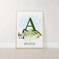 Load image into Gallery viewer, Personalised Farm Nursery Prints | Set of 3 Tractor Theme Wall Art | Unisex Barnyard Posters - RoseRowanDesign
