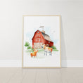 Load image into Gallery viewer, Personalised Farm Nursery Prints | Set of 3 Tractor Theme Wall Art | Unisex Barnyard Posters - RoseRowanDesign
