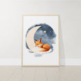 Load image into Gallery viewer, Night Sky Fox Nursery Prints | Set of 3 | Boho Wall Art | Gender Neutral Nursery Decor - RoseRowanDesign

