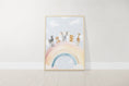 Load image into Gallery viewer, Personalised Safari Nursery Prints | Set of 3 | Rainbow & Hot Air Balloon Art for Girls' Bedroom - RoseRowanDesign
