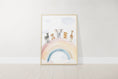 Load image into Gallery viewer, Personalised Safari Nursery Prints | Set of 3 | Rainbow & Hot Air Balloon Art for Girls' Bedroom - RoseRowanDesign
