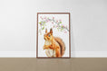 Load image into Gallery viewer, Personalised Woodland Animal Nursery Prints | Set of 3 | Pink Blossom Decor for Girls - RoseRowanDesign
