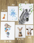 Load image into Gallery viewer, Boho Rainbow Nursery Prints | Set of 3 Sunshine & Cloud Wall Art - RoseRowanDesign
