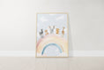 Load image into Gallery viewer, Personalised Safari Name Prints | Hot Air Balloon & Rainbow | Set of 3 Baby Boy Decor - RoseRowanDesign
