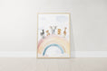 Load image into Gallery viewer, Personalised Safari Name Prints | Hot Air Balloon & Rainbow | Set of 3 Baby Boy Decor - RoseRowanDesign
