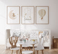 Load image into Gallery viewer, Beige Personalised Set of 3 Bear Prints | Wall Art for Nursery, Bedroom or Playroom - RoseRowanDesign
