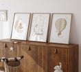 Load image into Gallery viewer, Beige Personalised Set of 3 Bear Prints | Wall Art for Nursery, Bedroom or Playroom - RoseRowanDesign
