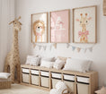 Load image into Gallery viewer, Safari Animal Personalised Set of 3 Wall Prints | Wall Art for Nursery, Bedroom or Playroom - RoseRowanDesign

