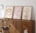 Load image into Gallery viewer, Safari Animal Personalised Set of 3 Wall Prints | Wall Art for Nursery, Bedroom or Playroom - RoseRowanDesign
