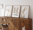 Load image into Gallery viewer, Personalised Set of 3 Bunny Prints | Wall Art for Nursery, Bedroom or Playroom - RoseRowanDesign

